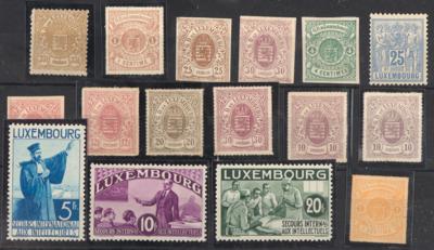 **/*/(*) - Parite Luxemburg ab ca. 1859 u.a. mit Bl. Nr. 1I/II, - Stamps