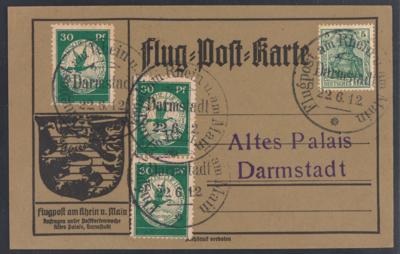 Poststück - D. REich 1912 - Kl. Partie Flugpost am Rhein und Main, - Známky