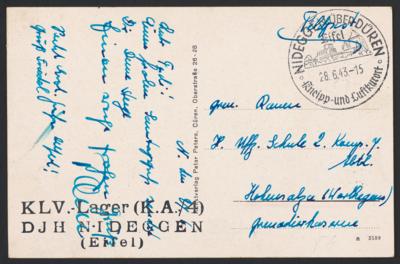 Poststück - Kinderlandverschickung im Bereich Moselland und Aachen incl. Malmedy, - Stamps