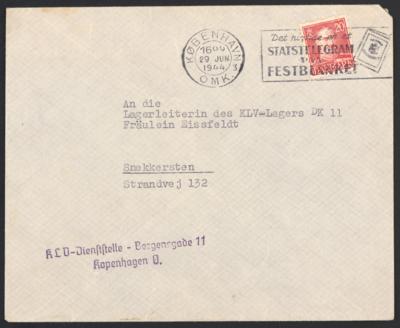 Poststück - Kinderlandverschickung in Dänemark 6 Poststück und 8 seltene Elterbriefe "Die Brück im Norden", - Briefmarken