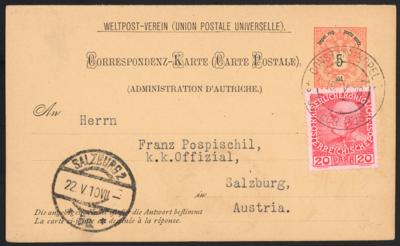 gestempelt - Partie Belege Österr. Post in d. Levante frank. mit Ausg. 1908, - Briefmarken