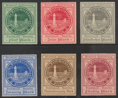 ** - D. Ozean - Reederei 1916 - komplette 1. Ausgabe (Mi Nr. 3/8), - Briefmarken