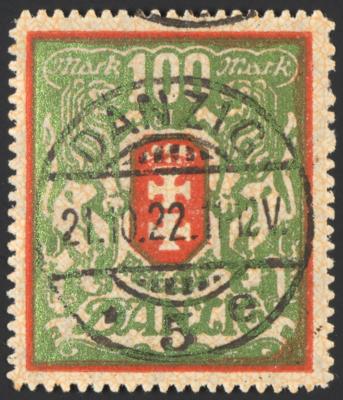 .gestempelt - Danzig Nr. 101X mit Entwertung "DANZIG/21.10.22.11-12 V./*5e", - Stamps