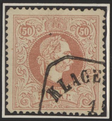 .gestempelt - Österr. Nr. 41 Ic (bräunlichrosa) mit Teilstpl. "KLAGE(NFURT) 1, - Briefmarken