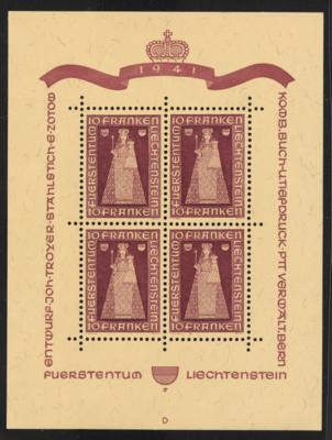 ** - Liechtenstein Nr. 197 (Dux - Madonna) in Kleinbogen, - Briefmarken