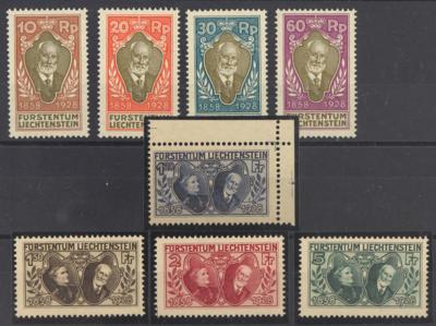 ** - Liechtenstein Nr. 82/89 (70 Jahrestag der Thronbesteigung), - Briefmarken