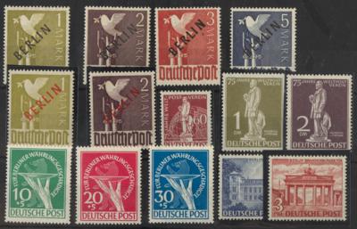 ** - Sammlung Berlin 1948/1989 u.a. Nr. 33/34 - 38/41 - 59/60, - Briefmarken