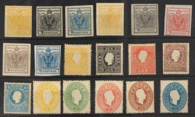 */(*) - Sammlung Österr. 1850/1867, - Briefmarken
