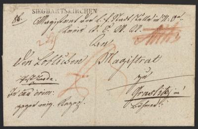 Poststück - Heimat-Sammlung "SIEGHARTSKIRCHEN" und "RIED" am Riederberg - 1826 - 2000 - 3 vorph. Briefe, - Briefmarken