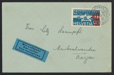 Poststück - Schweiz Nr. 293a auf Flugpostbrief - Briefmarken