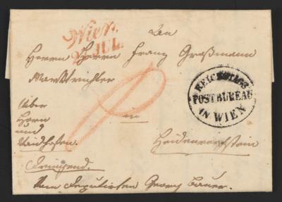 Poststück - Vorphila Wien - "REICHSTAGS/POSTBUREAU/IN WIEN" auf Faltbrief nach Heidenreichstein aus 1848, - Briefmarken