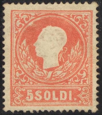 * - Lombardei - Venetien Nr. 9 I (5 Soldi hellrot), - Briefmarken