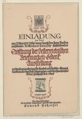 (*) - Österr. 1925 "Einladung 75 Jahre - Briefmarken