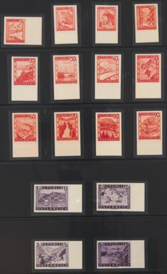 ** - Österr. Nr. 847 U/862 U (Landschaften 1947/1948), - Briefmarken