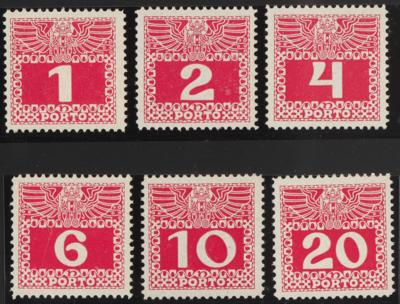 ** - Österr. Porto Nr. 34/44 x (Kreidepap. alle in Linienzähnung 12 1/2,, - Briefmarken