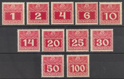 ** - Österr. Porto Nr. 34 z/ 44 z (gewöhnliches Papier) postfr. einwandfrei, - Stamps