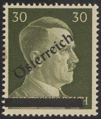 ** - Österreich 1945 - I. Wiener Aushilfsausgabe Probe zur 30 Pfg. Ortseinschreibemarke, - Briefmarken