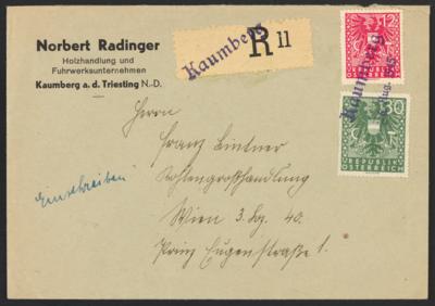 Poststück - Österr. 1945 - Stempelprovisorien - Briefmarken