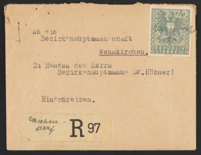 Poststück - Österr. 1945 - Stempelprovisorium von URSCHENDORF, - Stamps