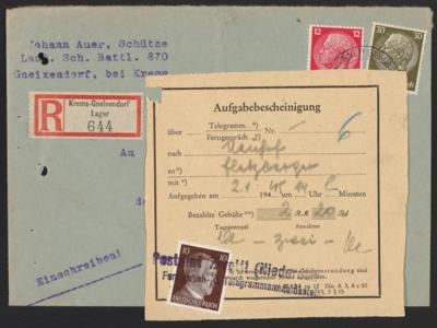 Poststück - Partie Poststücke "Ostmark" mit interess. Stücken u.a. Rekobrief aus Krems Gneixendorf - Lager, - Stamps