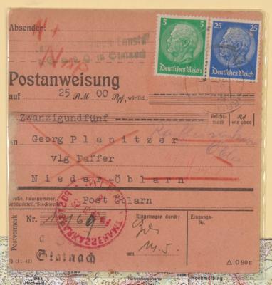 Poststück - Steiermark 14. Mai 1945 Postanweisung - Stamps