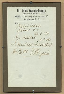 Wagner-Jauregg, Julius v., - Autogramy