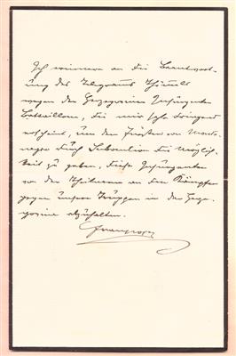 Franz Joseph I., - Autographs