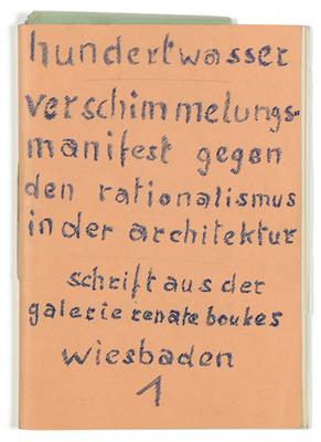 Hundertwasser, Friedensreich, - Autographen