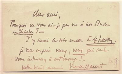 Massenet, Jules, - Autogramy