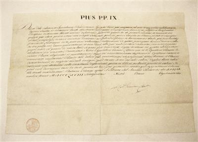 Pius IX., - Autogramy