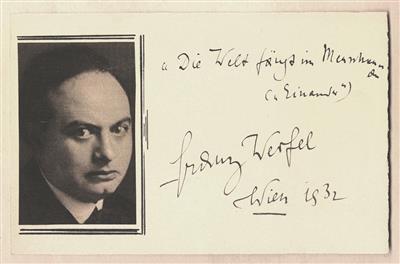 Werfel, Franz, - Autografi