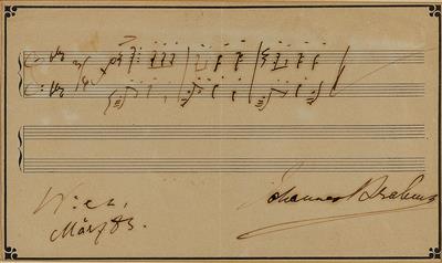 Brahms, Johannes, - Autographen