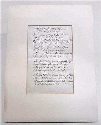 Wickenburg, Albrecht, - Autographs