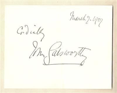 Galsworthy, John, - Autographen