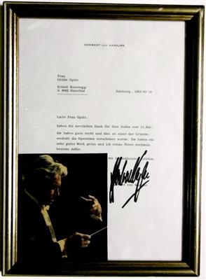 Karajan, Herbert v., - Autographen