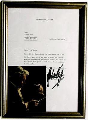 Karajan, Herbert v., - Autogramy