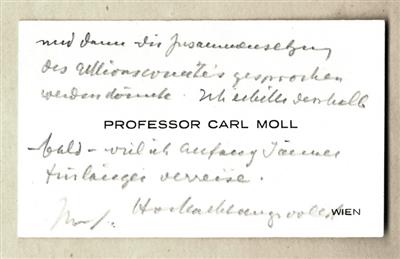 Moll, Carl, - Autografi