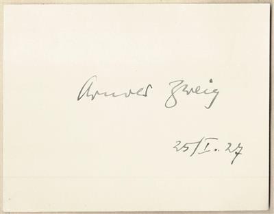 Zweig, Arnold, - Autogramy