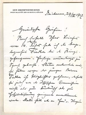 Esterházy, Alexander, - Autografi