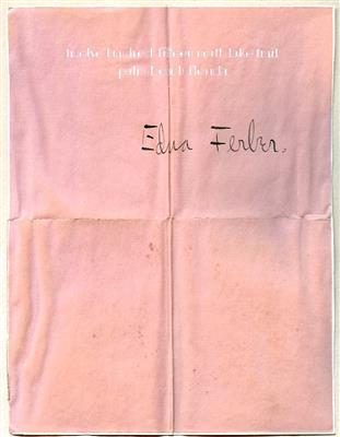 Ferber, Edna, - Autographen