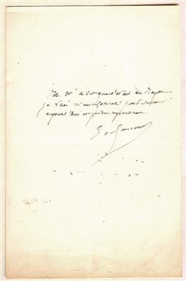 Goncourt, Edmont de, - Autographen