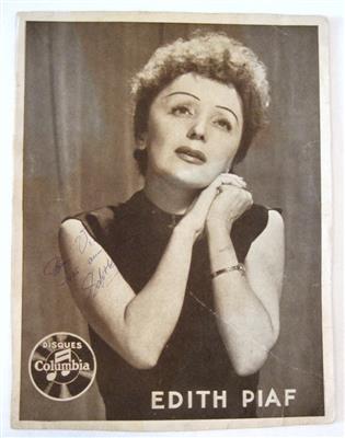 Piaf, Edith, - Autographs