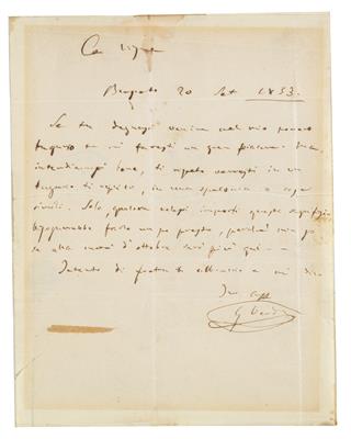 Verdi, Giuseppe, - Autogramy