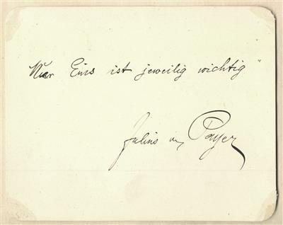 Payer, Julius v., - Autografi