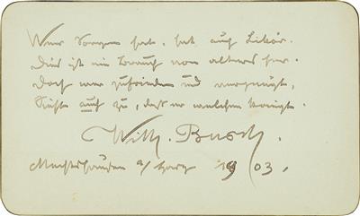 Busch, Wilhelm, - Autografi, manoscritti, atti