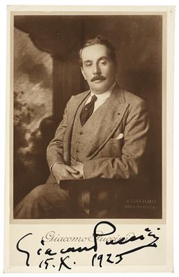 Puccini, Giacomo, - Autogramy, rukopisy, papíry