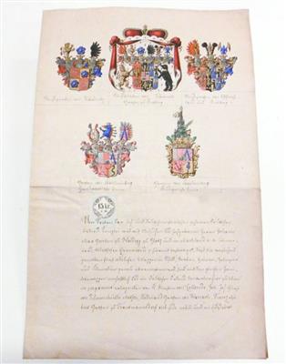 Deutscher Orden, - Autographs, manuscripts, certificates
