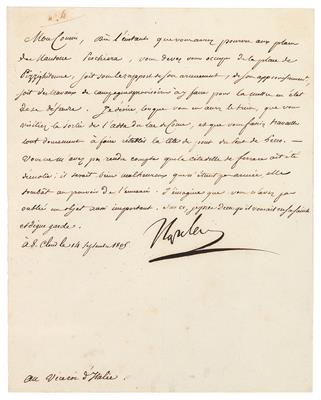 Napoleon, - Autographen, Handschriften, Urkunden