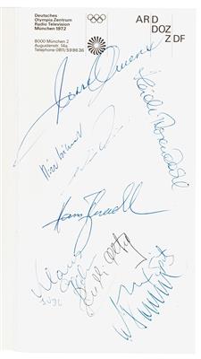 Olympische Sommerspiele in München 1972, - Autographen, Handschriften, Urkunden