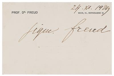 Freud, Sigmund, - Autographen, Handschriften, Urkunden